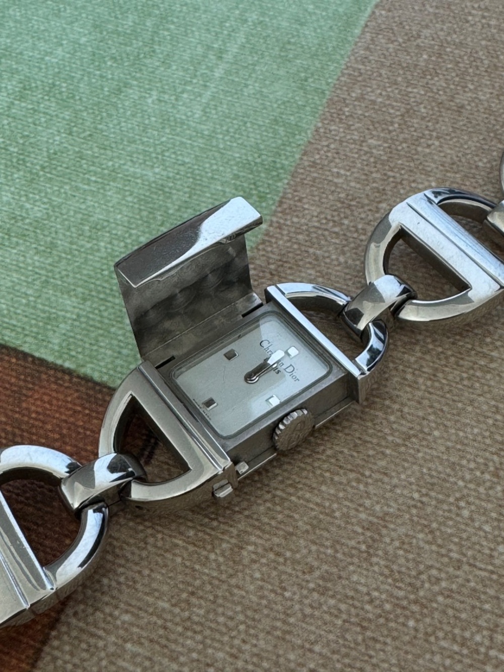 Christian Dior Pandora D78-100 Silver Chain Link Watch (Vintage 2000s) - Picture 3 of 7